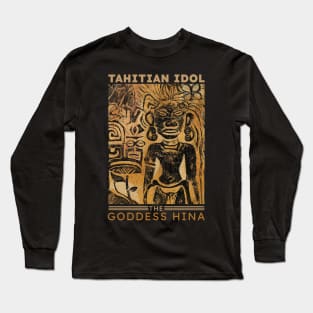 Vintage Tahitian Idol the Goddess Hina Long Sleeve T-Shirt